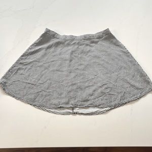 Black and white checked skirt